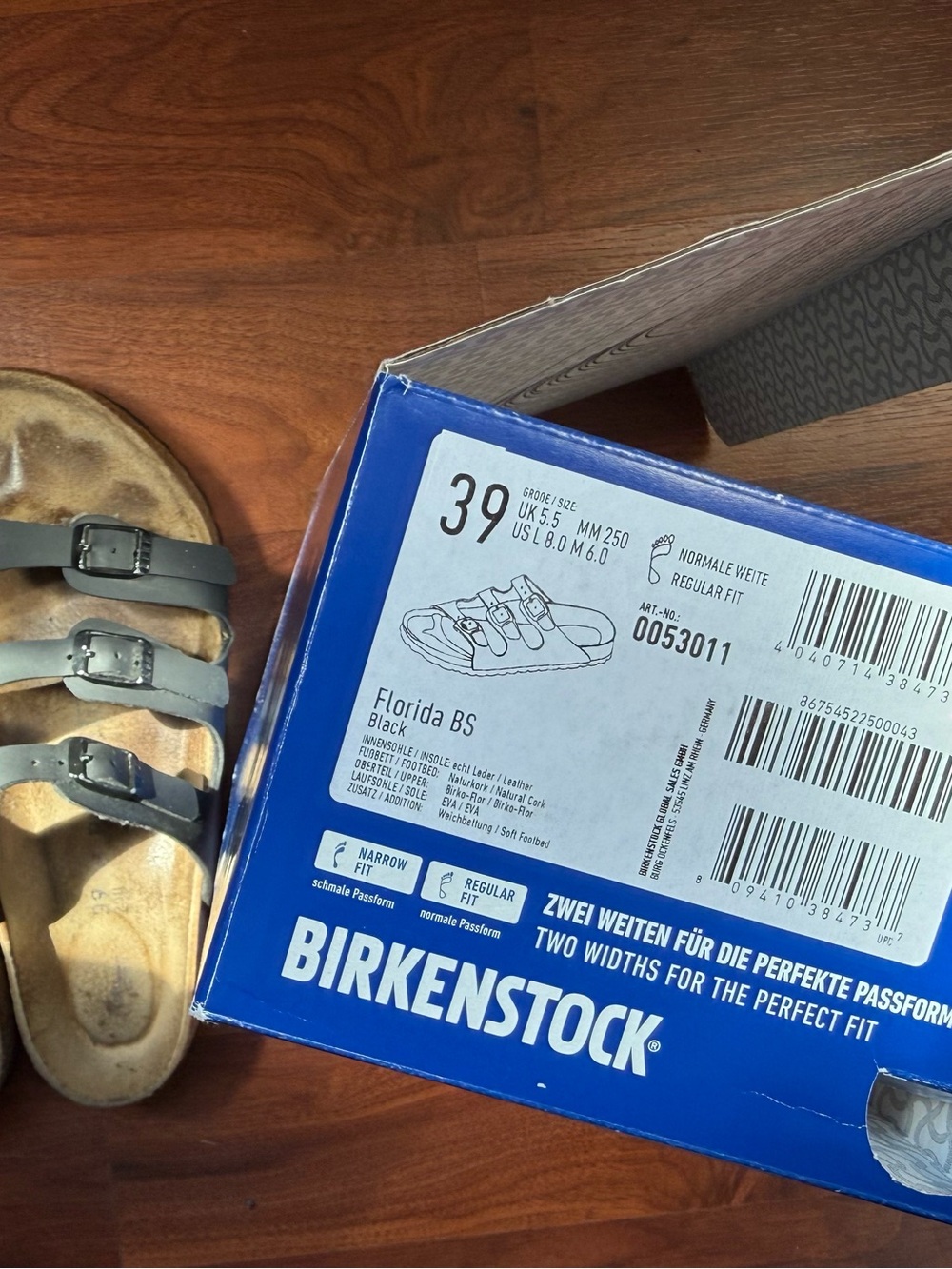 Birkenstock Florida Sandals in Black size 39 - Picture 4 of 5